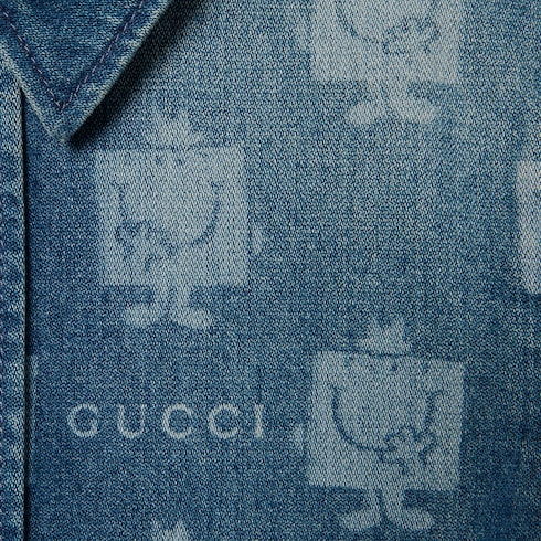 Children's printed denim shirt