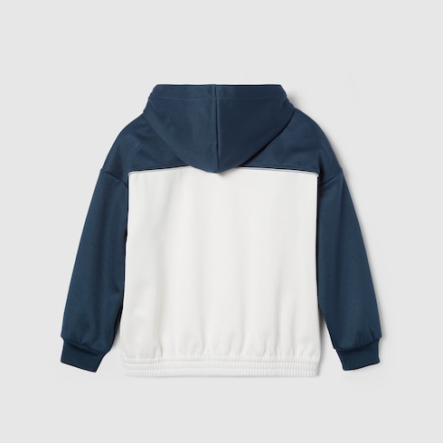 Kinderjacke aus Jersey mit Kapuze und Reißverschluss