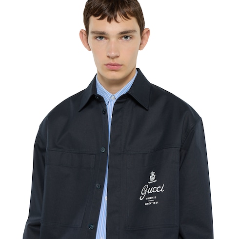 Chemise en twill de coton avec imprimé