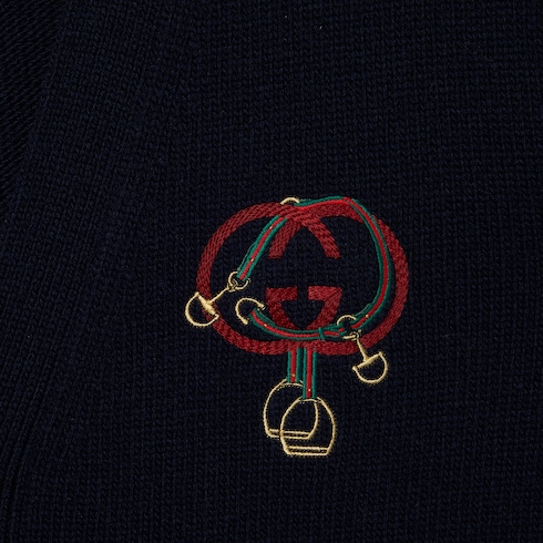 Cardigan aus Wollstrick mit Stickerei