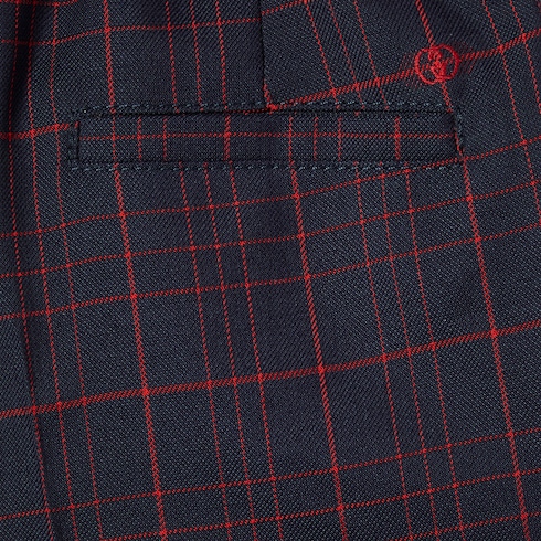 Pantalon pour enfant en laine à carreaux à motif Double G