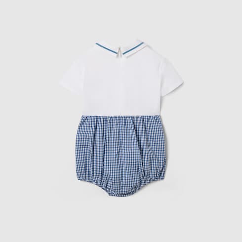 Baby gingham cotton one-piece