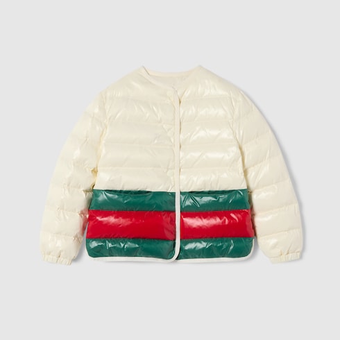 Chaqueta infantil acolchada con tribanda Web