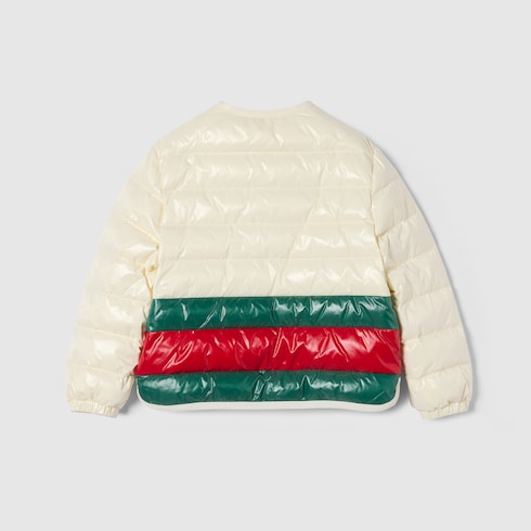 Wattierte Kinderjacke mit Web