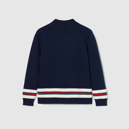 Cardigan pour enfant en coton avec bande Web