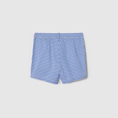 Shorts bambino in cotone a quadretti