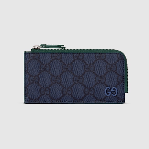 GG ジップカードケース グリーン トリム