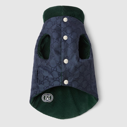 Manteau réversible en velours côtelé pour animal de compagnie