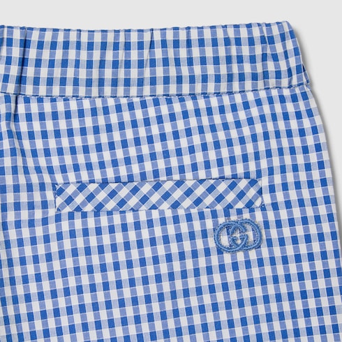 Short pour enfant en coton vichy