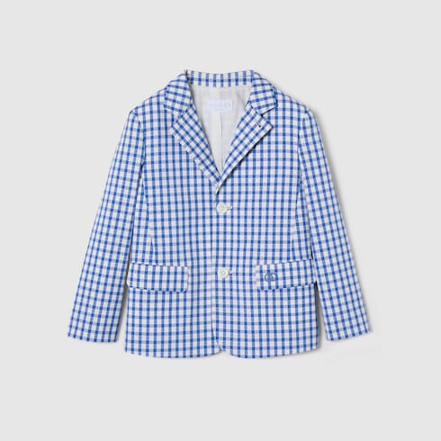 Chaqueta infantil de algodón gingham