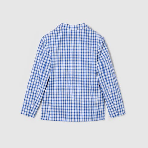 Chaqueta infantil de algodón gingham