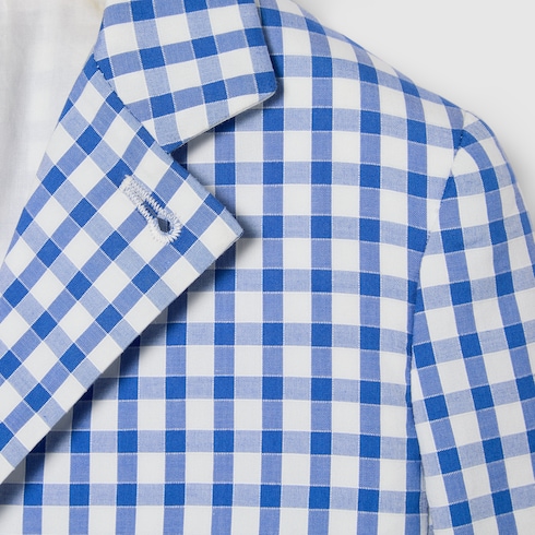 Chaqueta infantil de algodón gingham