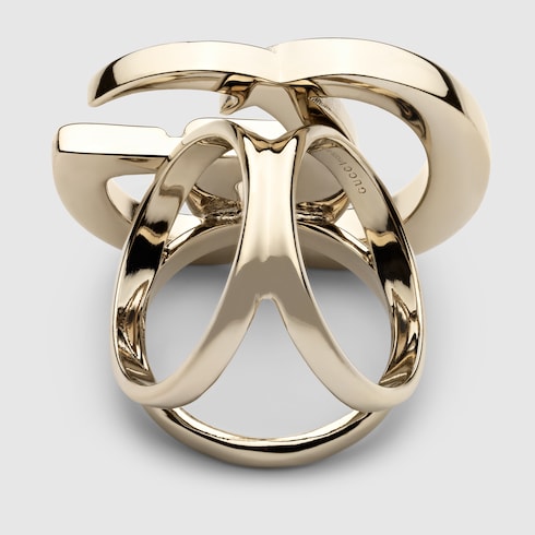 Anillo cuadrado con Doble G