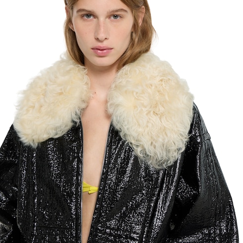 Blouson aviateur en tissu enduit