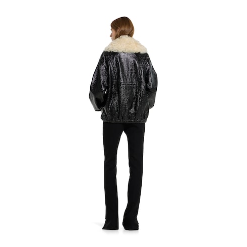 Chaqueta bomber de tejido revestido