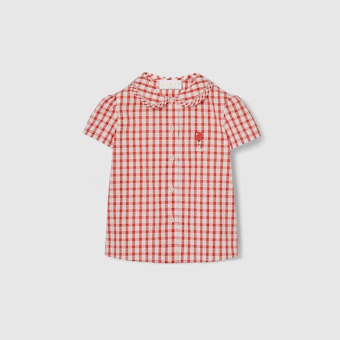 Babybluse aus Baumwolle mit Vichykaro