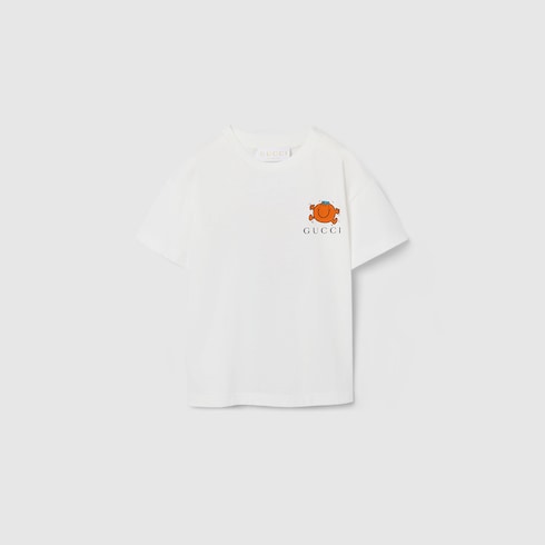 T-shirt neonato in cotone con stampa