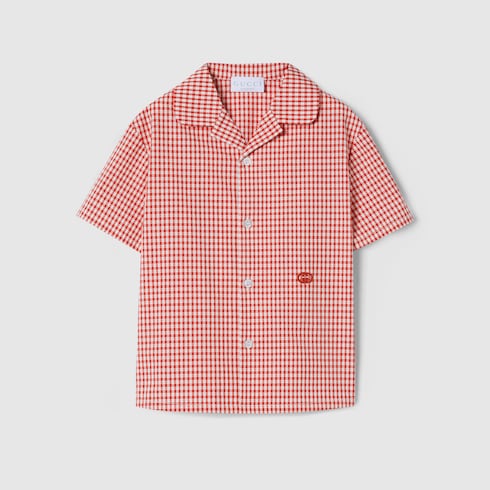 Children's gingham cotton shirt