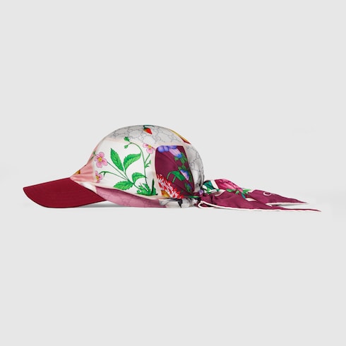 Casquette en soie à imprimé