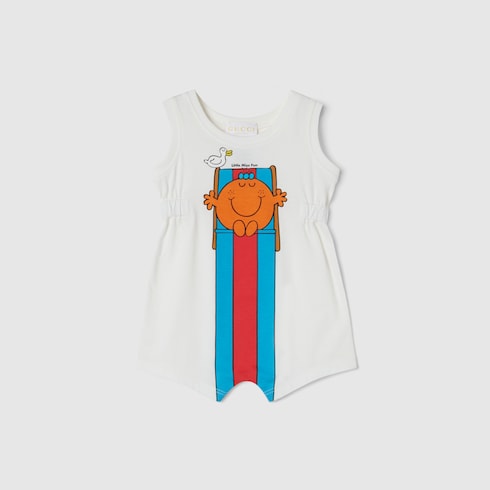 Baby cotton one-piece with print