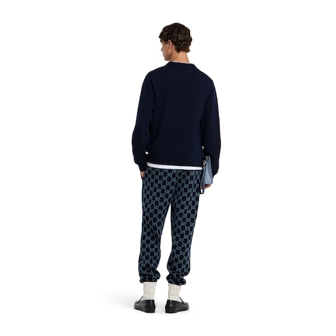 Maglione in lana realizzato a maglia con intarsio