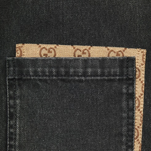 Camicia denim in cotone effetto délavé