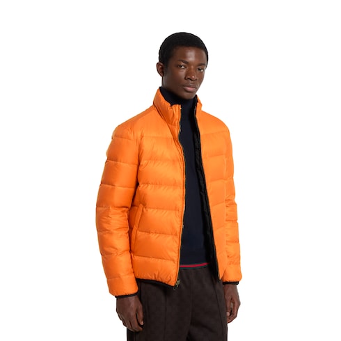 Reversible GG nylon zip jacket