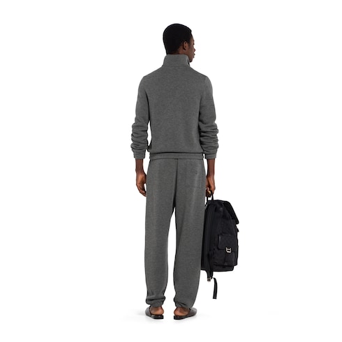 Veste zippée à jacquard en jersey double