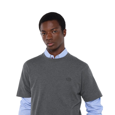 T-shirt en jersey de coton avec broderie