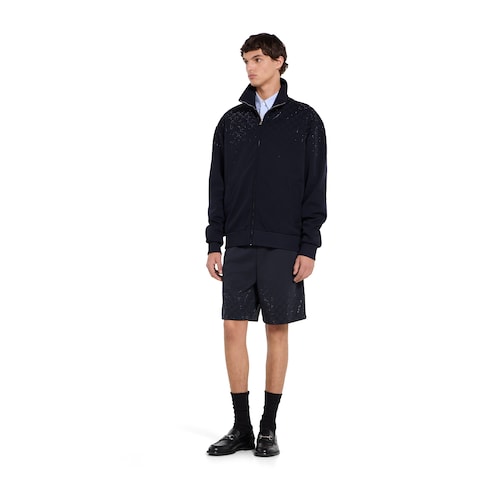 Short en jersey technique avec cristaux