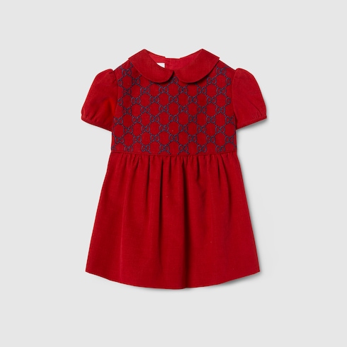 Vestido infantil de pana y terciopelo