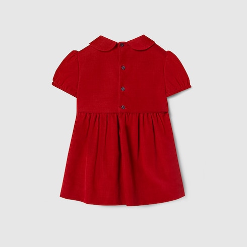 Vestido infantil de pana y terciopelo