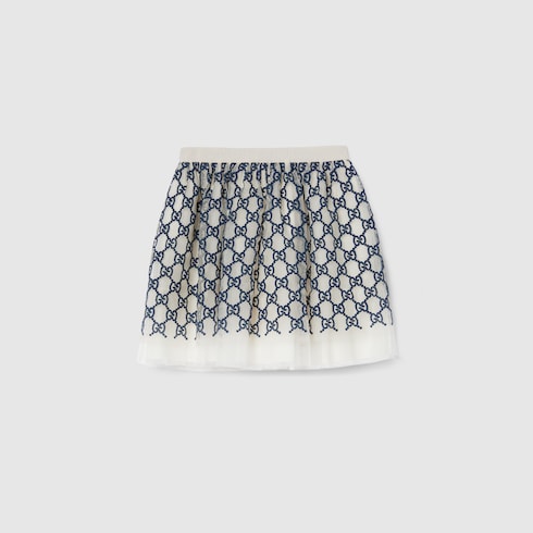Jupe en nylon GG brodée pour bébé