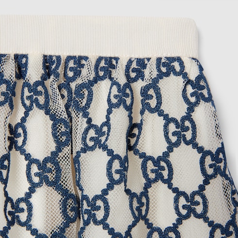 Baby embroidered GG nylon skirt