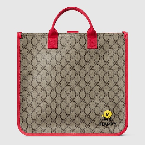 Bolso tote infantil con GG y estampado