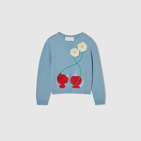 Baby cotton jumper with embroidery