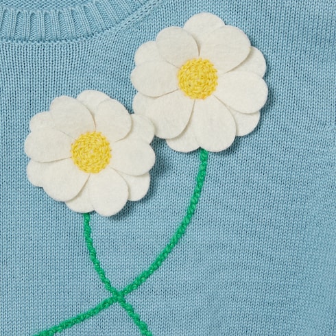 Baby cotton sweater with embroidery