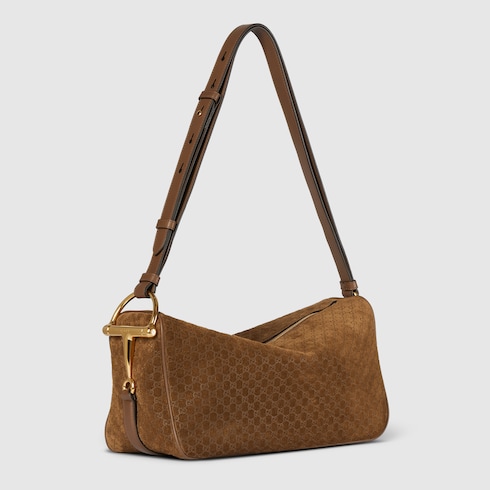 Bolso de hombro Gucci Half Horsebit mediano