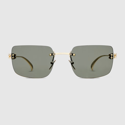 Lunettes de soleil carrées sans monture