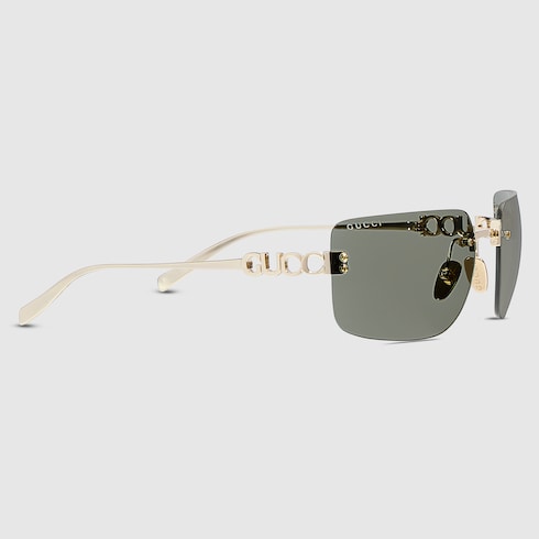 Lunettes de soleil carrées sans monture