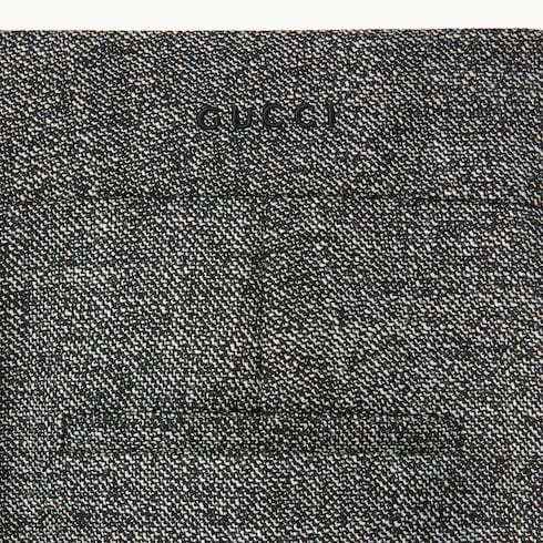 Wool grisaille trousers with embroidery