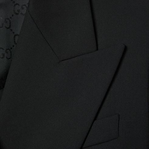 Veste à double boutonnage en laine légère