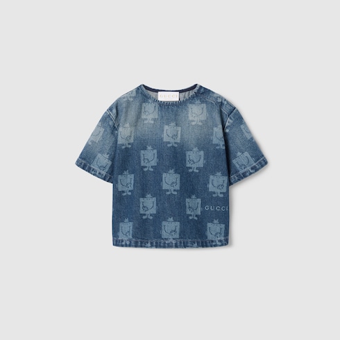 Baby printed denim T-shirt