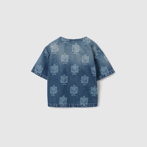 Camiseta de denim estampada para bebé