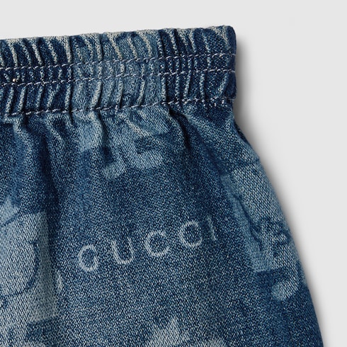 Babyshorts aus Denim mit Print