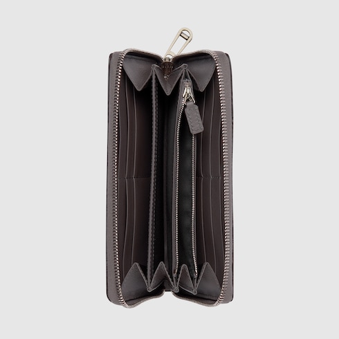 GG Emblem zip around wallet