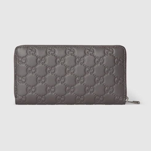 GG Emblem zip around wallet
