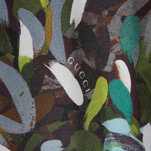 Robe en twill de soie imprimé