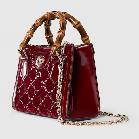 Gucci Diana crystals small tote bag