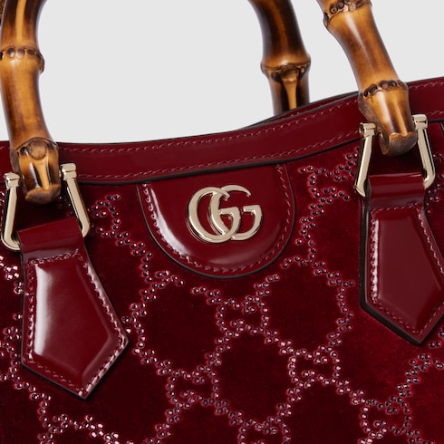Gucci Diana系列水晶小号托特包